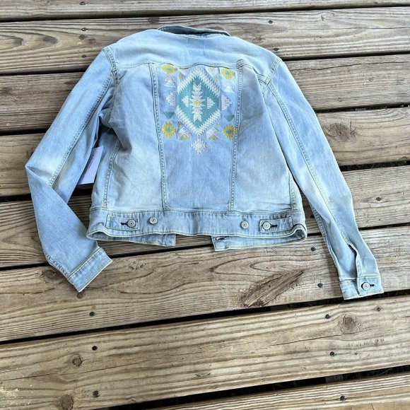 Lularoe‎ Harvey Denim Jean Jacket Womens Size Small NWT Native American/ Aztec - Picture 10 of 11